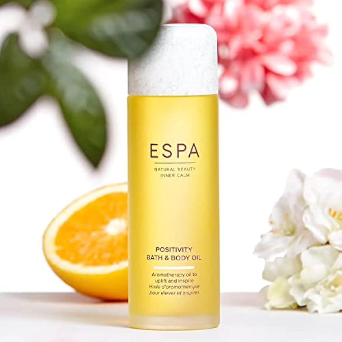 ESPA | Positivity Bath & Body Oil | 100ml | Jasmine, Rose Geranium & Gardenia | Aromatherapy, Essential Oils, Magnesium, Ashwagandha | Support Skin's Natural Moisture Barrier | Massage Oil