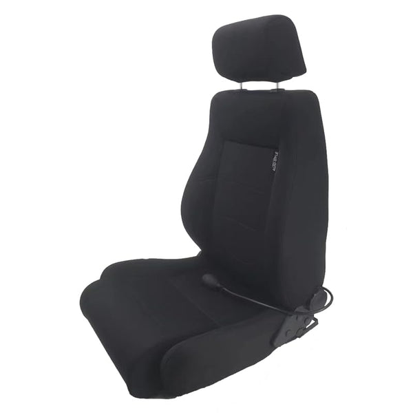 Sport seat 'Retro II' - Black - Dual-side reclinable back-rest - incl. slides