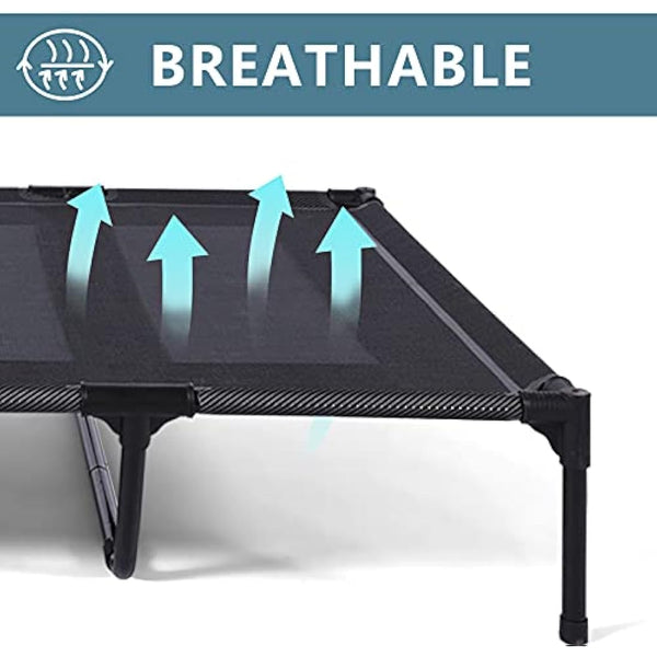 ANWA Elevated Dog Bed Large Size, Raised Dog Bed Outdoor Use, Portable Dog Cot Large Dogs