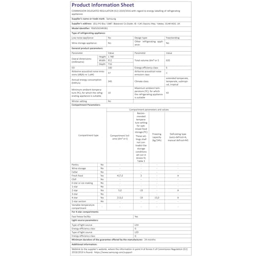 Samsung Series 7 SpaceMax RS70F66KCTEU 634L Smart American Fridge Freezer, Silver