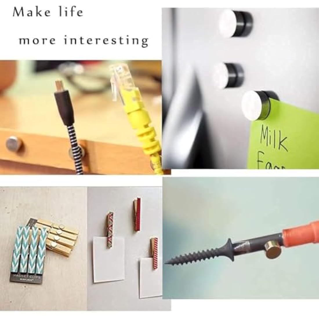 FINDMAG 100 Pack Magnets, 10 mm x 2 mm Fridge Magnets, Strong Small Magnet, Strong Whiteboard Magnet, Tiny for Adults, Magnetic Flat for Home, Office, Whiteboards, Crafts, Tools, DIY