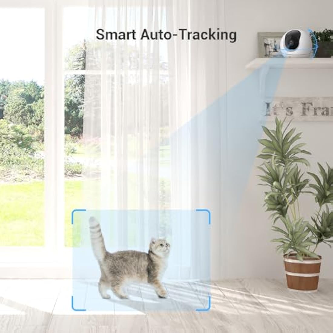 EZVIZ 2K Indoor Wifi Camera No Monthly Fee, 512GB Supports, Starlight Colour Night Vision, Human Detection, 360°, Auto Tracking, Two Way Talk, Privacy Mode, Google Control, C6c 3MP