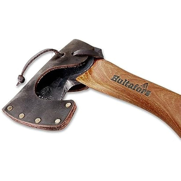 Hand-forged Agelsjön hatchet 235mm made of Swedish quality steel I Hultafors I Forged in Sweden I 775g premium axe with hickory wood handle & incl. leather guard I Hatchet can be resharpened I 841760