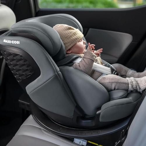 Maxi-Cosi Emerald S i-Size, 360 Swivel Car Seat, 0-12 Years 40-150cm, Multi-Age Baby Car Seat, Isofix 0-36 kg car seat, Rearfacing, 4 Recline Positions, G-Cell Side Impact Protection, Tonal Graphite