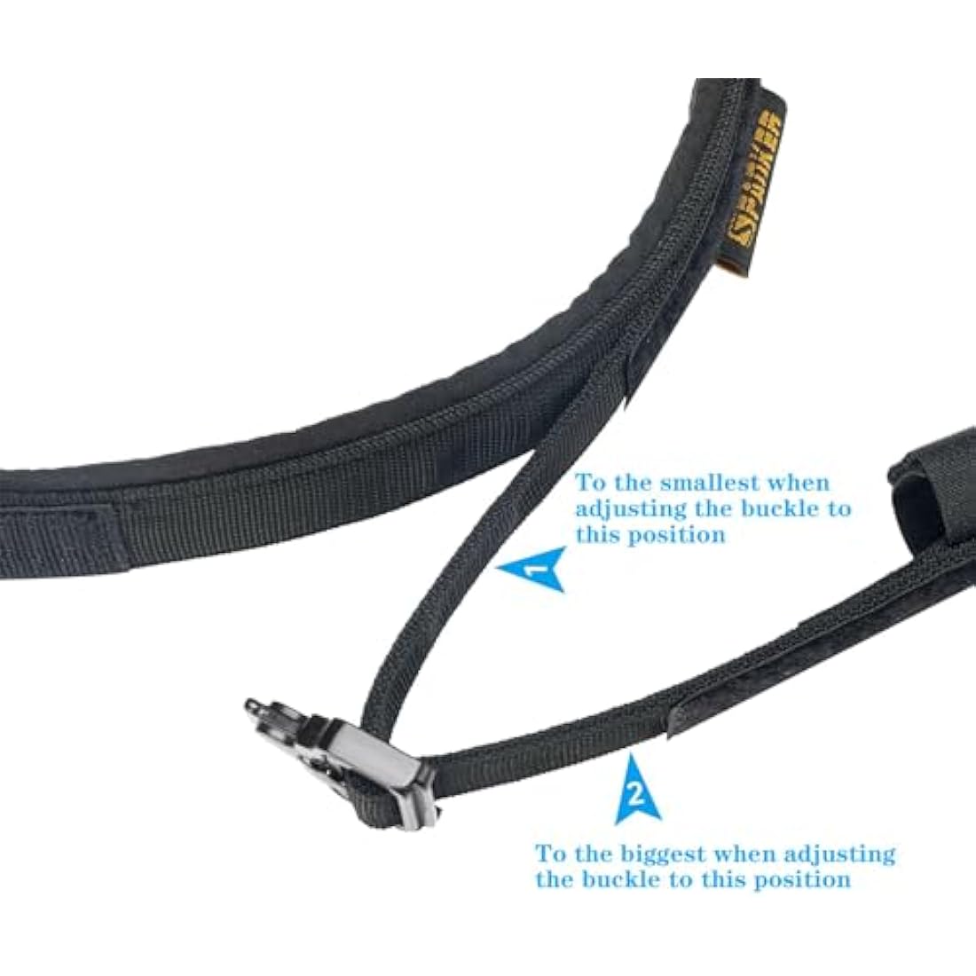 EXCELLENT ELITE SPANKER Tactical Dog Collar Nylon Adjustable Training Collar Military Dog Collar Heavy Duty Metal Buckle with Control Handle for Medium and Large Dogs with Patches(BLK-XL)