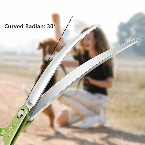 HASHIMOTO Curved Dog Grooming Scissors, Extremely Light Weight, 6.5 inch, 30 Degree Curved Blade, Matt Surface