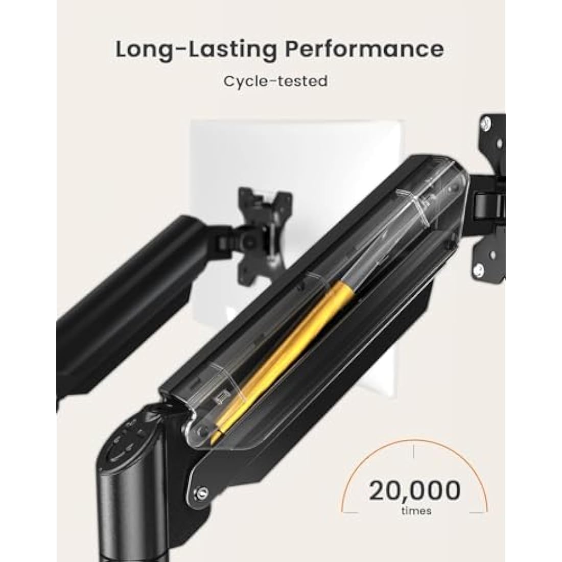 ErGear Dual Monitor Arm Desk Mount for 17 to 32 Inch Screens, Dual Stand for Curved Flat Screens, Double Monitor Arm Support VESA 75/100 mm