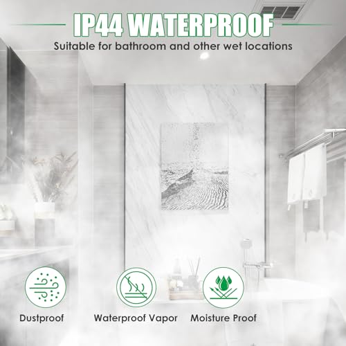 ALUSSO LED Downlights Ceiling Dimmable 7W IP65 Recessed Ceiling Lights 3000K Warm 4000K Neutral 6500K Adjustable Spotlights Ceiling Lights, Round