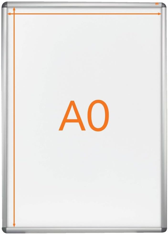 Nobo A3 Poster Frame Sign Holder With Snap Frame, Wall Mounted, Aluminium Trim, Anti-Glare Protective Cover, Premium Plus, Silver, 1902213