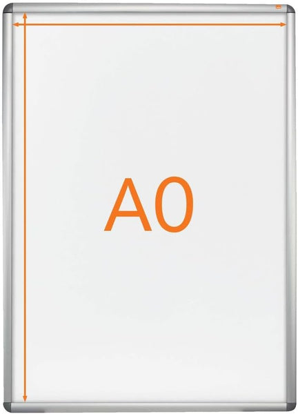 Nobo A3 Poster Frame Sign Holder With Snap Frame, Wall Mounted, Aluminium Trim, Anti-Glare Protective Cover, Premium Plus, Silver, 1902213