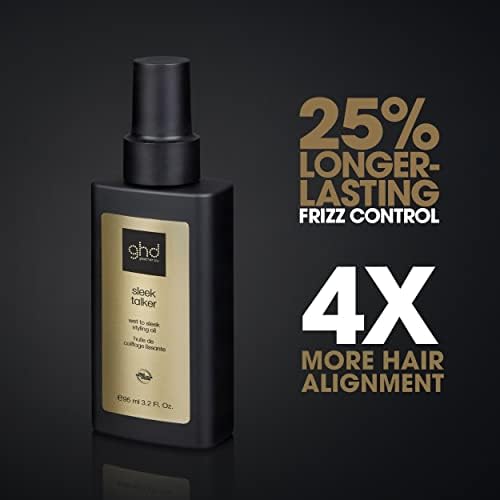 ghd Sleek Talker - Wet To Sleek Styling Oil, Smoothing and Softening Hair Oil With Heat Protection, Formulated with Nourishing Argan Oil, Non-greasy and Lightweight