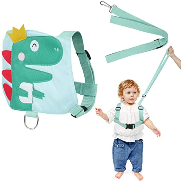 AOMIG Baby Reins, Baby Walking Reins and Toddler Safety Harness, Dinosaur Baby Reins Safety Leash for Toddlers Boys and Girls (Green)