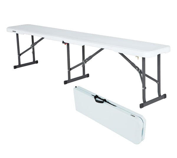 LIFETIME 80305 6 Ft/1.83 m Fold in Half Bench, White, 9.8 cm*96.0 cm*30.5 cm