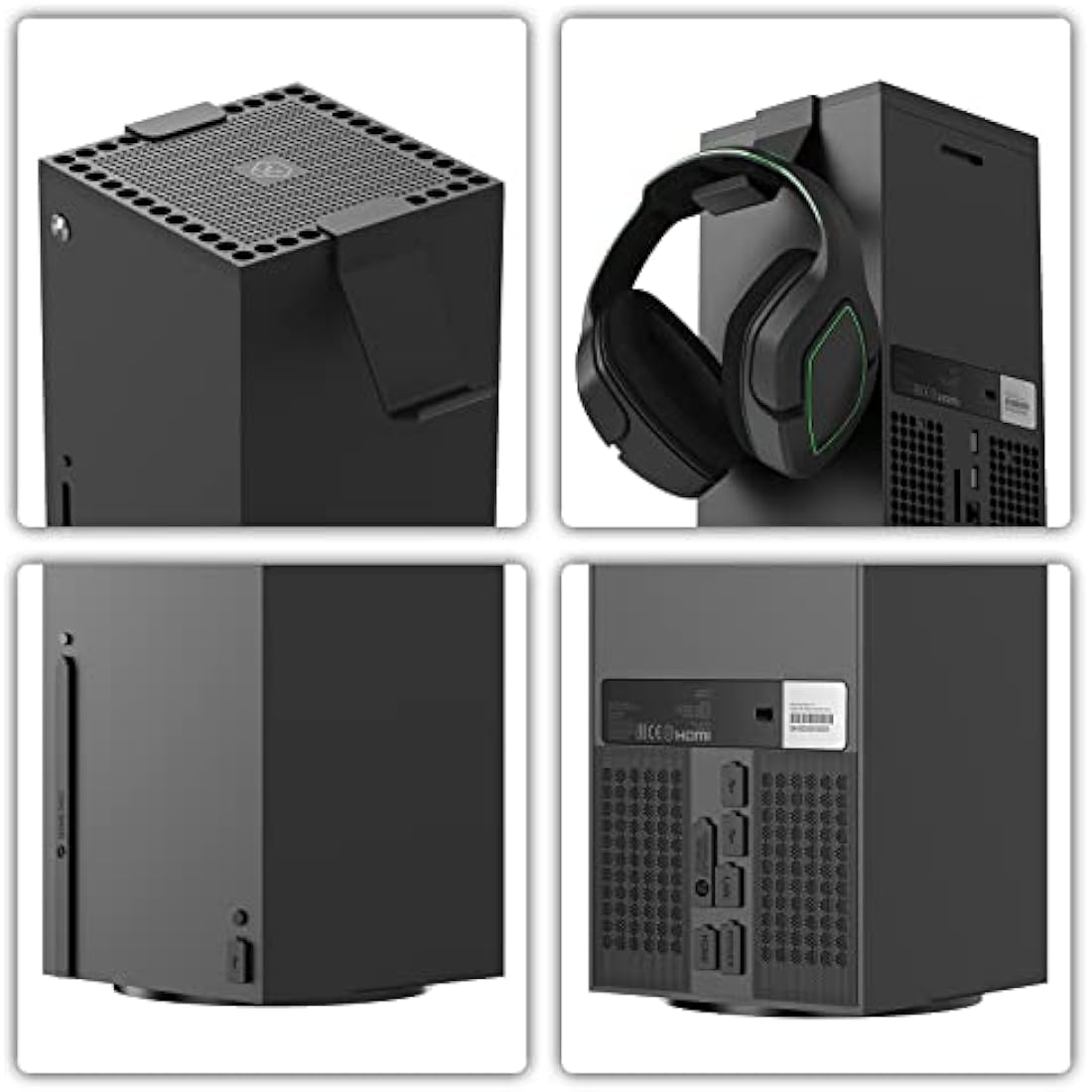 Dust Cover Controller Mount Compatible with Xbox Series X - 2 in 1 Game Accessories with Dust Filter Cover Compatible with XSX Console and 2 Holder Hanger Stand for Series X Controller & Game Headset