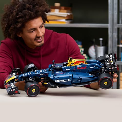 LEGO Technic Oracle Red Bull Racing RB20 F1 Car Model Kit - Collectible Formula 1 Building Set with 1:8 Scale V6 Engine, Gear Box, Steering & DRS - Gift Idea for Adult & Teenage Racing Fans - 42206