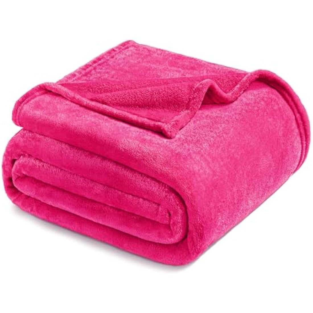 Exclusivo Mezcla Fleece Blanket Double Size for Bed, Super Soft and Warm, All Season Use, Cozy, Plush, Lightweight, 230x168 CM, Hot Pink