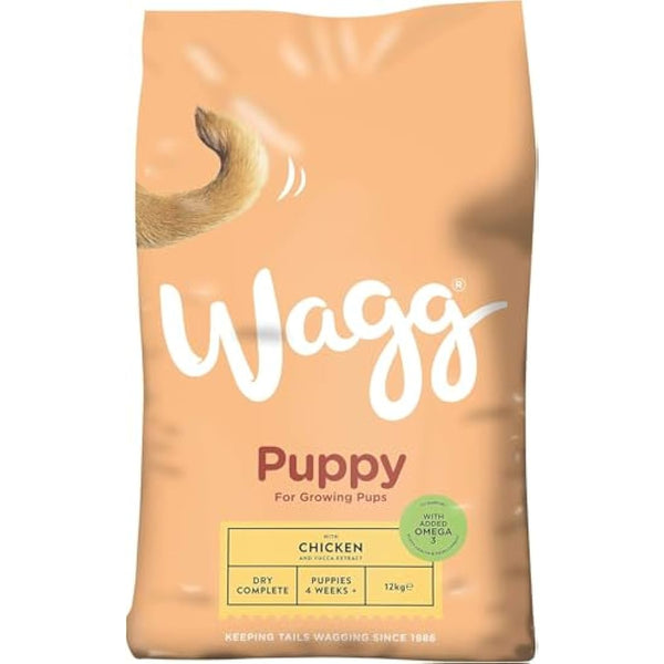 Wagg Complete Puppy Dry Dog Food Turkey & Rice 12kg - For Growing Puppies