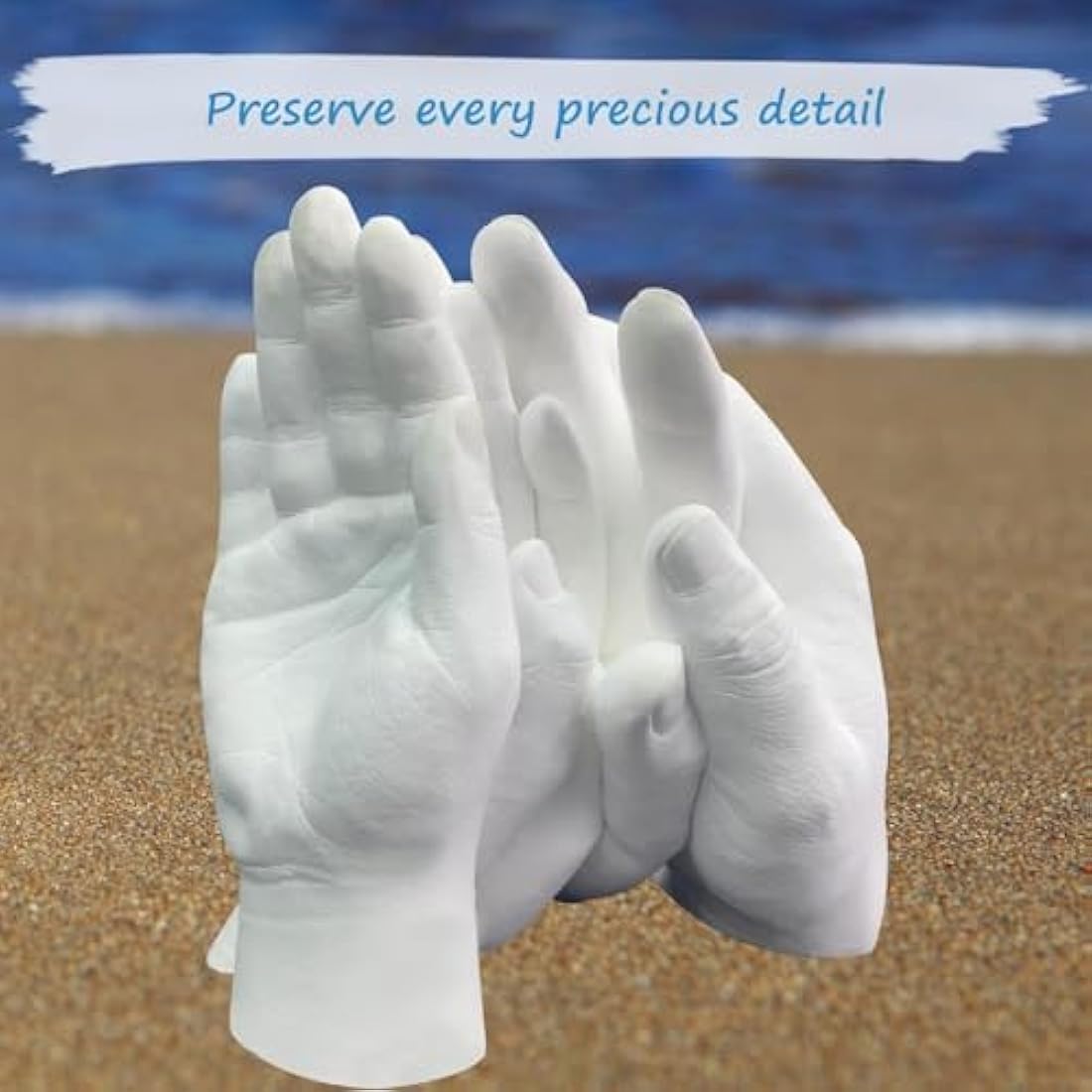 Family Hand Casting Kit Couples & Hand Molding Kit Family, Hand Mold Kit for Family by (Cast Up to 6 Hands)