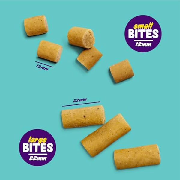 Edgard Cooper Natural Dog Treats - Chicken Top Dog Bites (Small) - (10 x 120g Family Pack), Grain Free, High in Protein & fresh meat, full of essential amino acids for healthy insides