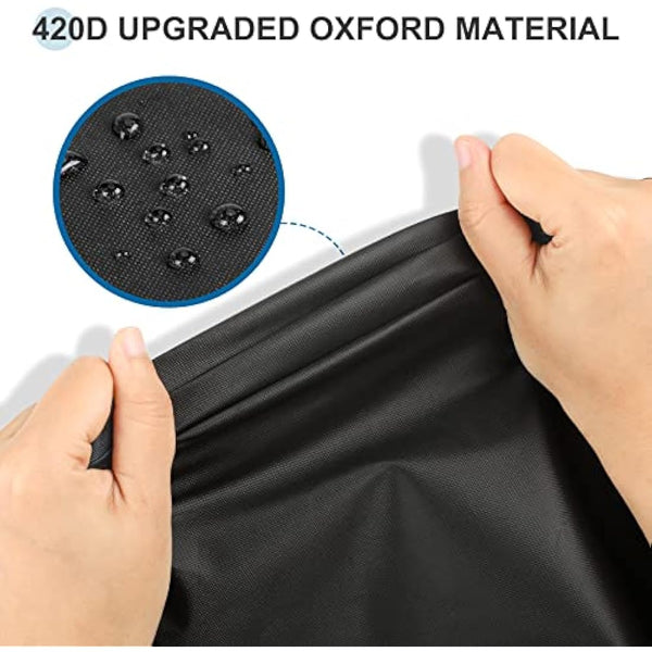 Ezilif Double Egg Chair Cover, 420D Oxford Egg Chair Covers Waterproof Heavy Duty, Garden Hanging Egg Chair Cover with Zipper & Drawstring, UV-Anti & Windproof Cover for Swing Chair, 230x200cm