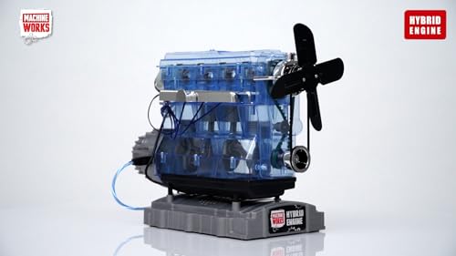 Machine Works Build Your Own Porsche 911 Boxer Engine Toy - Replica Model Building Kit - Features Sounds and Illumination, 280+ Pieces, 10+ Years