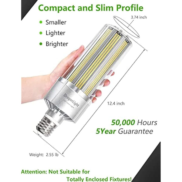 240W Super Bright LED Corn Light Bulb(1000 Watt Equivalent) - E40 Large Base LED Lamp - 5000K Daylight 32,400 Lumens for Large Area High Bay Lighting - Garage Warehouse Factory