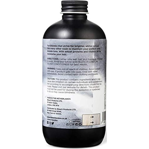 (Pack of 3) Bleach London Silver Shampoo x 250ml, White Toner Hair Kit & Silver Conditioner x 250ml