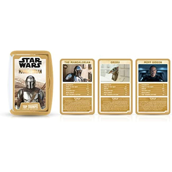 Top Trumps Star Wars The Mandalorian Limited Editions Card Game, play with Greef Karga, Moff Gideon, Boba Fett, Koska Reeves, and Grogu himself, gift and toy for boys and girls aged 6 plus