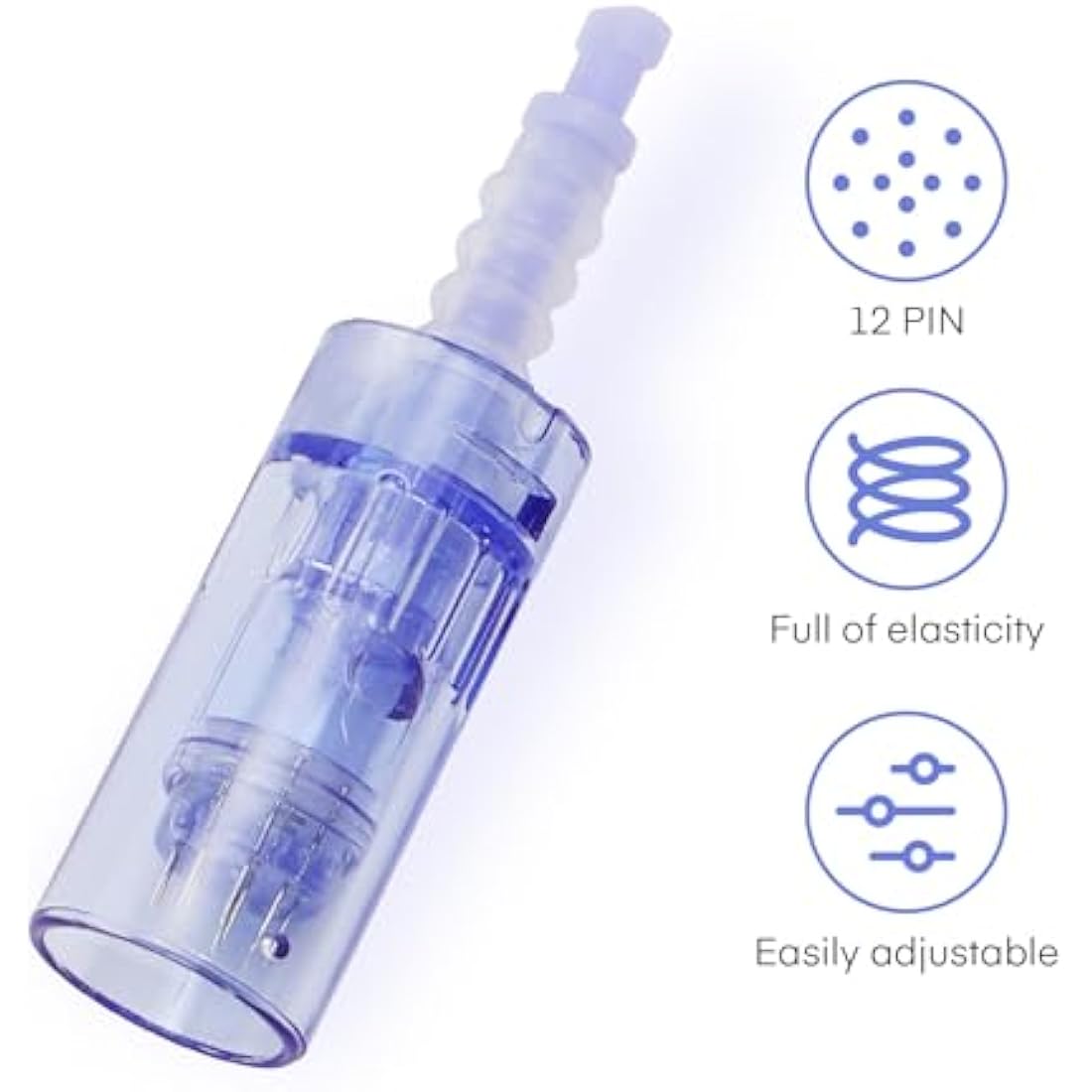 12 pin Micro Microneedling Cartridges, 20pcs Replacement Cartridges for Ultima A6 Derma Pen Auto Microneedling System, Bayonet Type