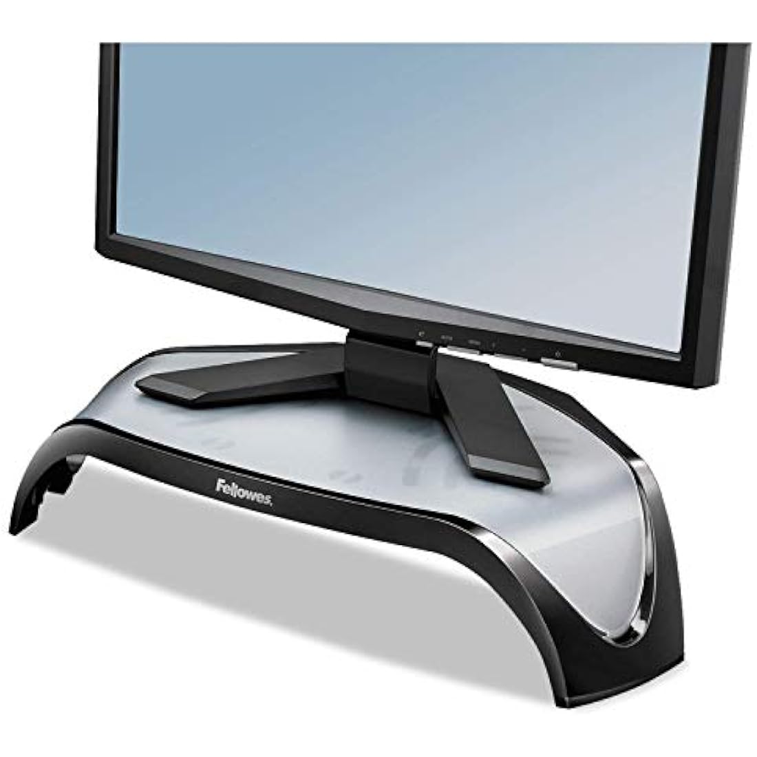 Fellowes Smart Suites Corner Monitor Riser, 18 1/2 x 12 1/2 x 5 1/8, Black