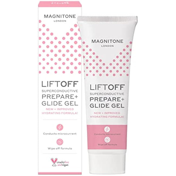 MAGNITONE LiftOff Superconductive Prepare + Glide Gel for Microcurrent Facial Toning & Radiofrequency Devices, Hydrating Wipe Off Formula, Water-Based, Fragrance Free, Cruelty Free & Vegan (Pack of 1)