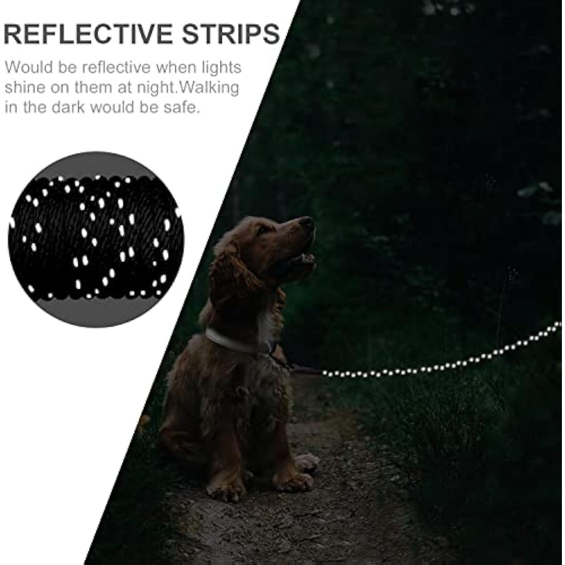 Joytale Long Training Lead for Dogs, 15/10/5M Strong Reflective Dog Training Leads with Soft Handle, Nylon Rope Long Line Dog Leads for Small and Puppy Dogs with 2 Hook Tie out, 15M, Black