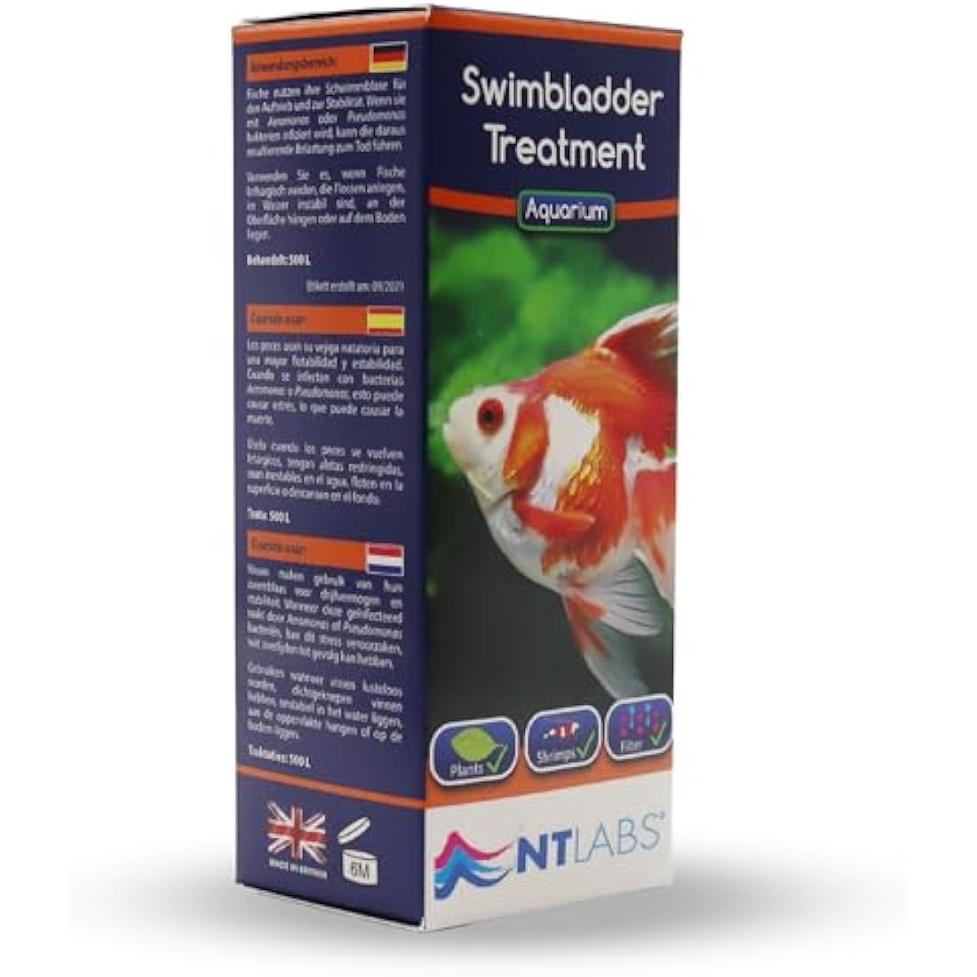 NT Labs Aquarium Swimbladder Treatment, Tropical and Coldwater Aquarium Medicine, Treatment for Internal Bacterial Infections, Treats fish buoyancy and stability issues (100 ml)