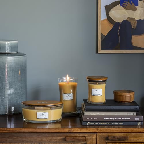 WoodWick Ellipse Scented Candle , Seaside Mimosa , with Crackling Wick , Burn Time: Up to 50 Hours