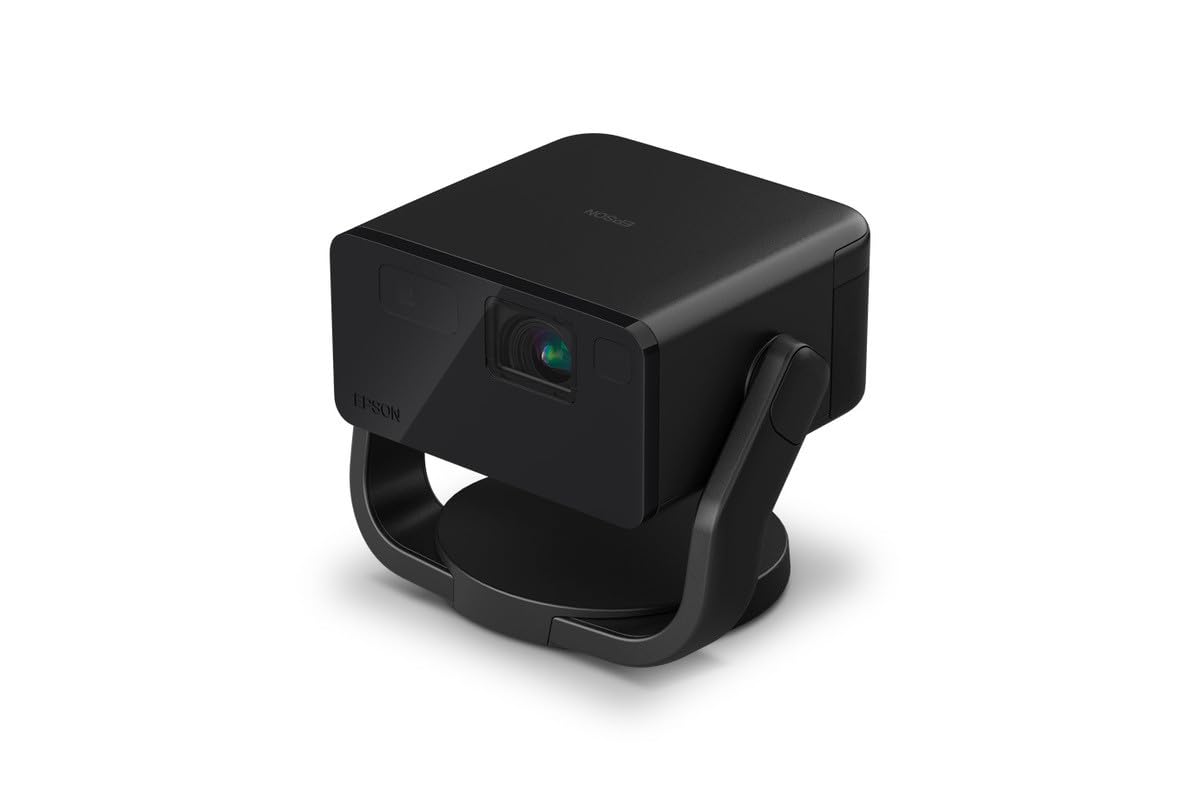 Epson EF-22N Mini Smart 3LCD Projector with Pan & Tilt Stand, Full HD,1000 Lumens,150 Inch Display with HDR, Google TV, Dolby Atmos Sound, Gaming & Home Cinema Laser Projector - Metallic Midnight Blue