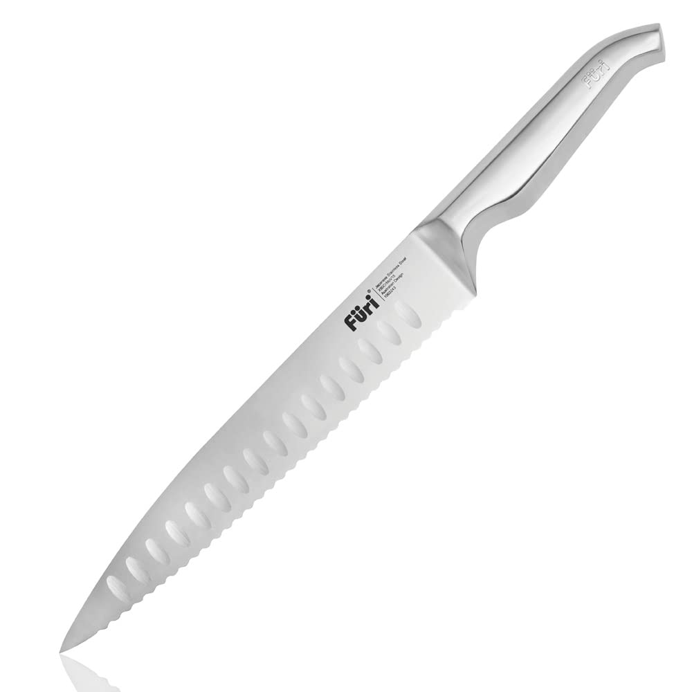 Furi Pro Bread Knife 20cm, Ultra-Sharp Knife for Superior Cutting Performance, Rounded Serrations for Effortless Slicing Without Tearing, Stainless