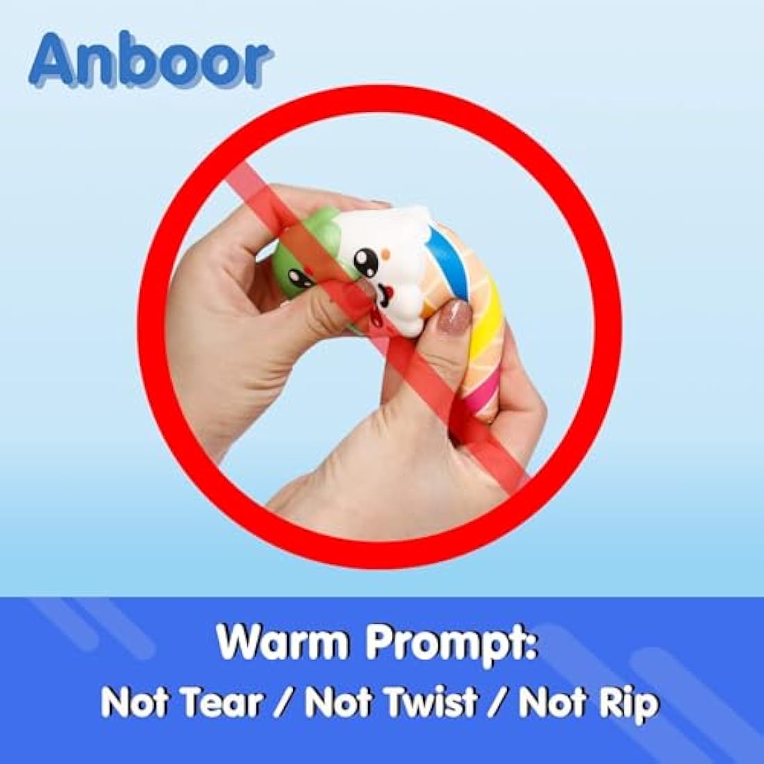 Anboor Squishies Set Toys Squeeze Ice Cream Squishy 2 Pcs Slow Rising Squeeze Toys Stress Relief Kawaii Soft Squishies Sensory Toys Gift Collection