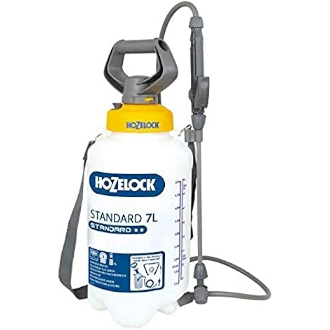 HOZELOCK - Pressure Sprayer Standard 7L : Versatile, Easy-to-use Sprayer, Ideal for Water-based Solutions (Insecticides, Fungicides, Weedkillers, Fertilisers), 30cm Lance [4231 0000]