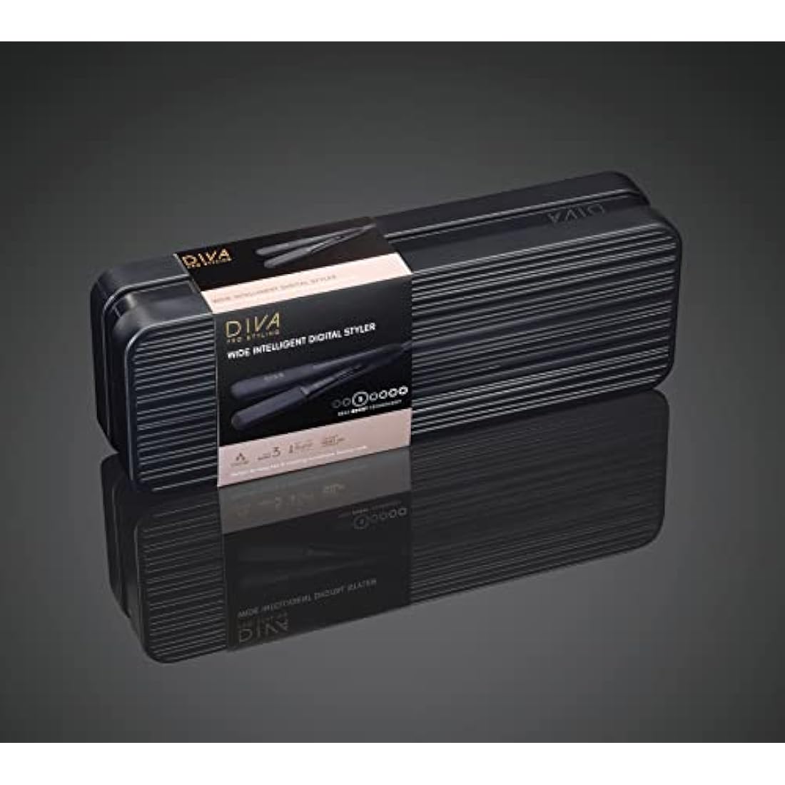 Diva Pro Styling Wide Digital Straightener and Styler with Macadamia Argan Oil and Keratin infused ceramic plates