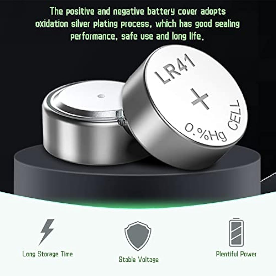 Alkaline Button Cell Batteries LR41 AG3 1.5V Coin Cell Battery 384 SR41 SR741 for Watches Toys Calculators 100-Pack