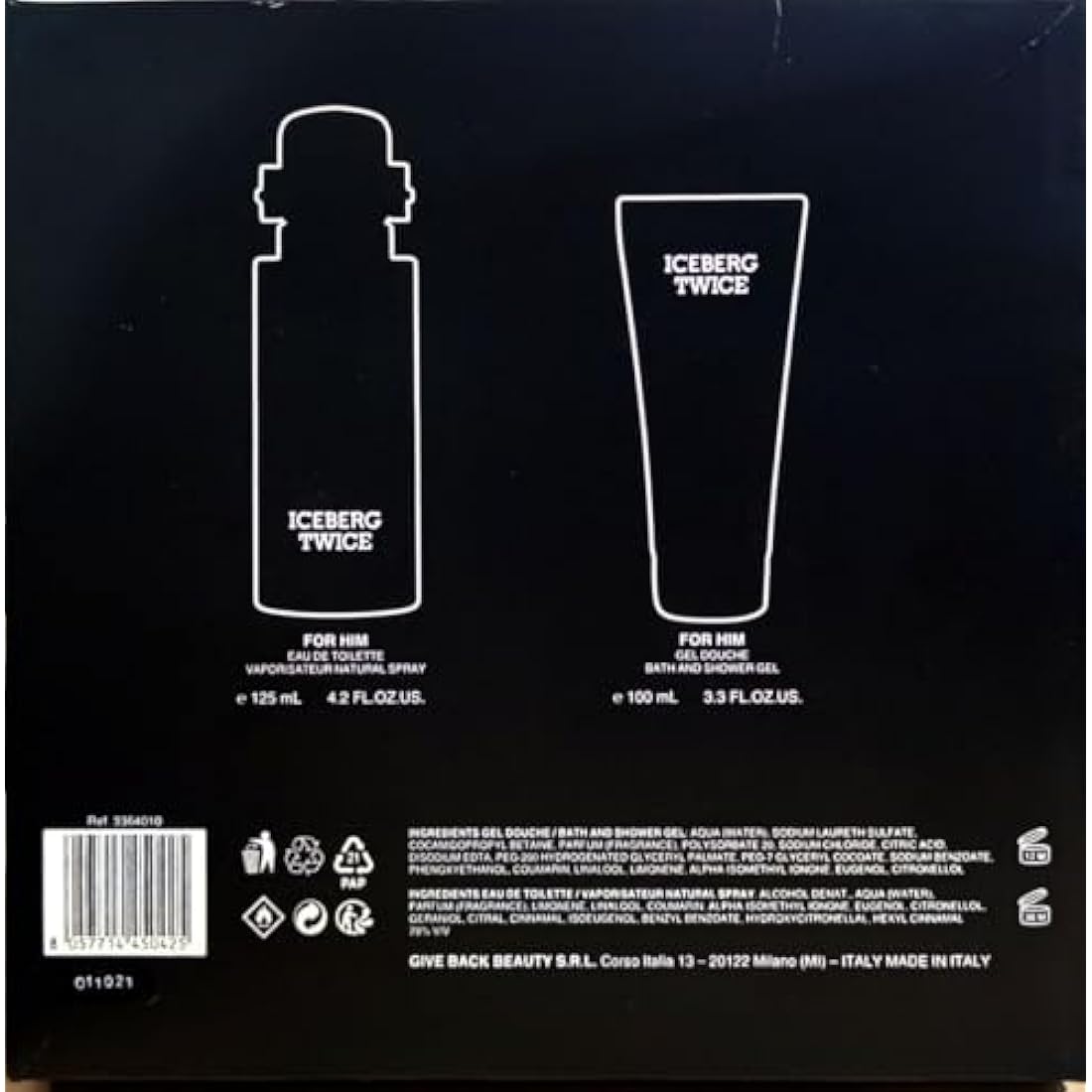 Iceberg Twice Pour Homme Giftset: Eau de Toilette Spray 125ml & Shower Gel 100ml