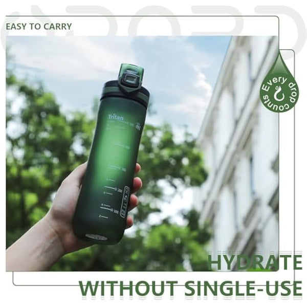 Opard Sports Water Bottle, 500ml / 600ml BPA Free Non-Toxic Tritan Plastic Drinking Bottle with Leak Proof Flip Top Lid for Gym, Outdoor, School, Work