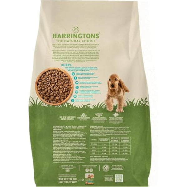 Harringtons Complete Puppy Dry Dog Food Turkey & Rice 18kg - Made with All Natural Ingredients