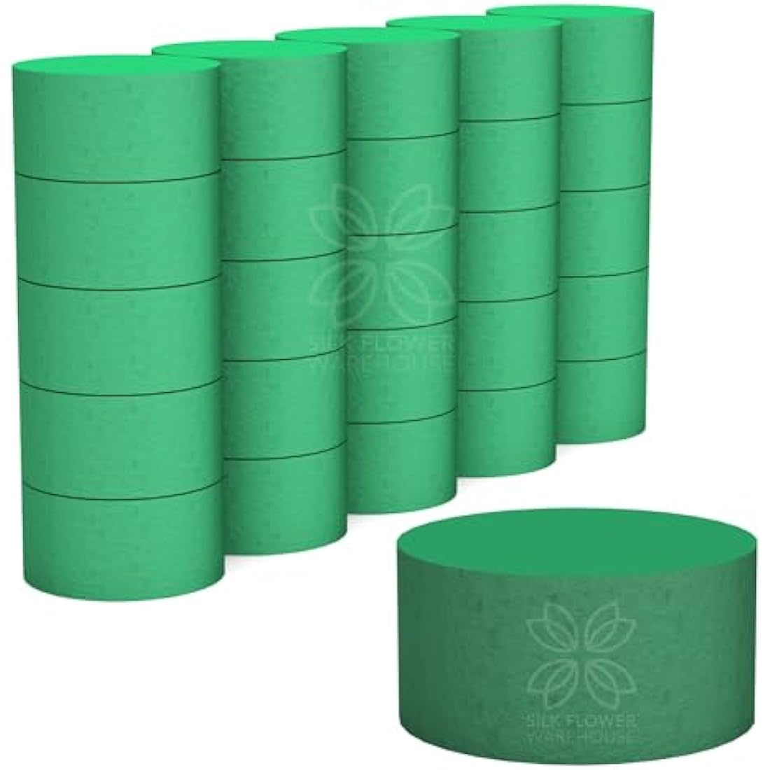 20 Pcs Cylinder Floral Foam - Round Flower Foam Ideal for Fresh Flowers - Wet Florist Foam Crafts Floristry Displays and Designs for Home, Party, Office and Wedding Flowers Decorations