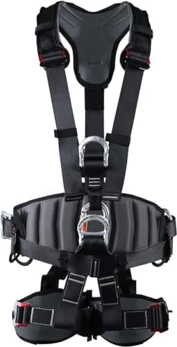 Full Body Safety Harness - Adjustable Outdoor Mountain Climbing Belt for Rock & Tree Climbing, Fire Rescue
