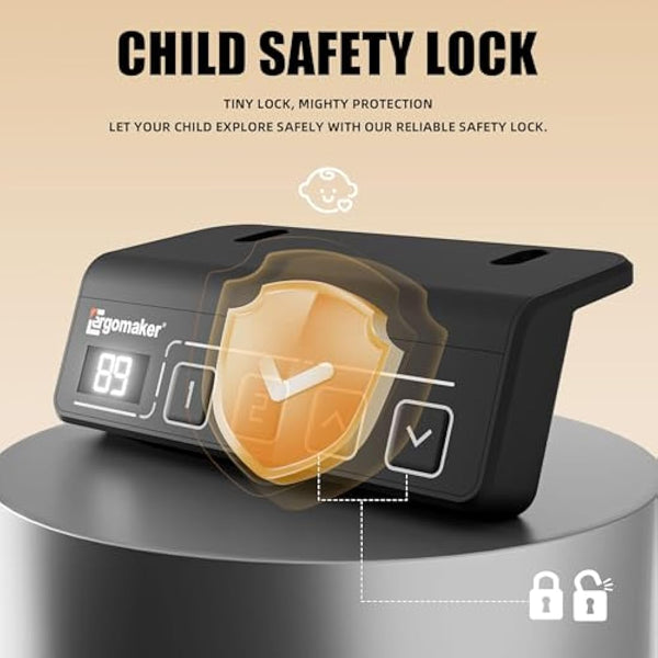 ERGOMAKER Electric Height Adjustable Standing Desk 80x60cm (31.5"x23.6"), Sit Stand Desk with Splicing Top for Home Office (Black Frame + Black Desktop)