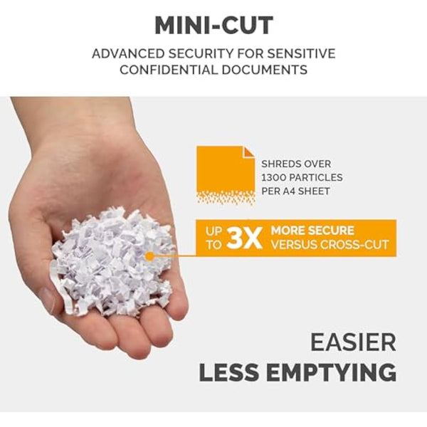 Fellowes Paper Shredder for Home Office - 90 Sheet Auto Feed, 9 Sheet Manual Feed Mini Cut - AutoMax 90M Hybrid with Sleep Mode, 17L Bin - Advanced Security P4 - Black