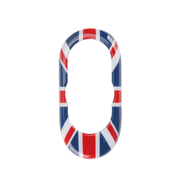 ABS Plastic Center Console Multimedia Gear Shift Panel Frame Trim Cover for Mini Cooper F55 Hardtop F56 Hatchback F57 Convertible 2014~2020 (Union Jack Gray)