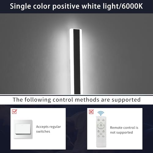 Mikeru 120cm Cool White Wall Light 2pack, 6000k Outdoor Wall Strip Lights 42w Mains Powered Wall Mounted Garden Lamp Waterproof Tall Lighting 4500 Lumens for Villas, Porches