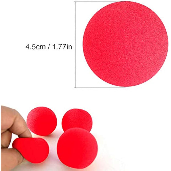 HEEPDD Magic Sponge Balls, 10Pcs 4.5cm Soft Red Sponge Balls Finger Tricks Props Classic Comedy Trick Props for Kids Halloween Party Masquerade Decoration